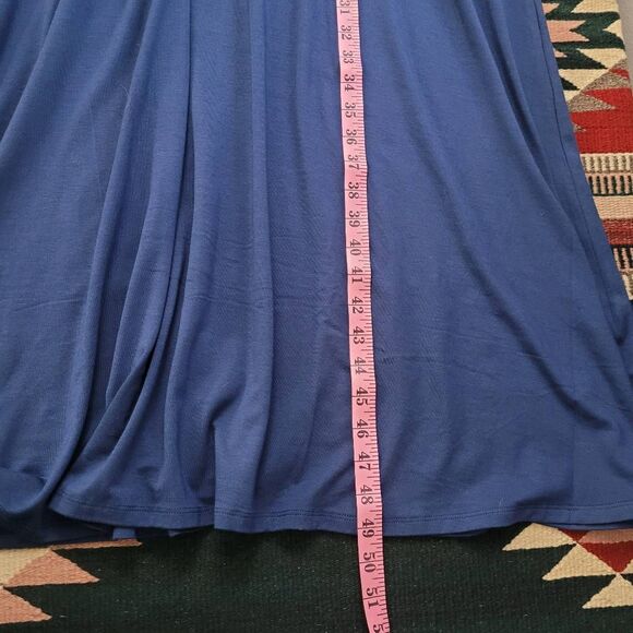 NWT Quince Tencel Jersey V-Neck Long Sleeve Midi Dress Sz XL Navy Stretch Pullov - Picture 11 of 11